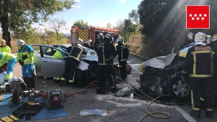 Choque frontal deja dos heridos en Ciempozuelos