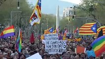 Multitudinaria protesta contra Vox y sus políticas en Barcelona