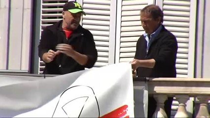 Torra retira la pancarta de la Generalitat