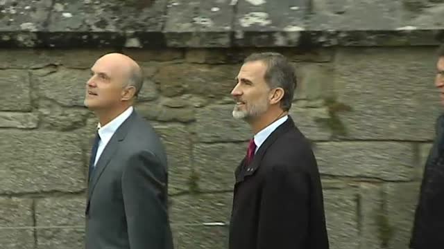 El Rey visita las obras de la Catedral de Santiago