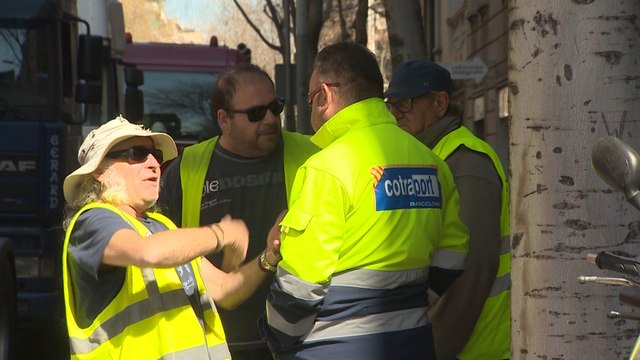 Transportistas marchan al Puerto de Barcelona como protesta