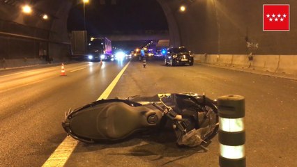 Siniestro vial en la M-50 de Boadilla del Monte en Madrid