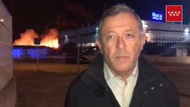 Emergencias explica la situación con el incendio en Alcorcón (Madrid)