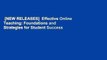 [NEW RELEASES]  Effective Online Teaching: Foundations and Strategies for Student Success