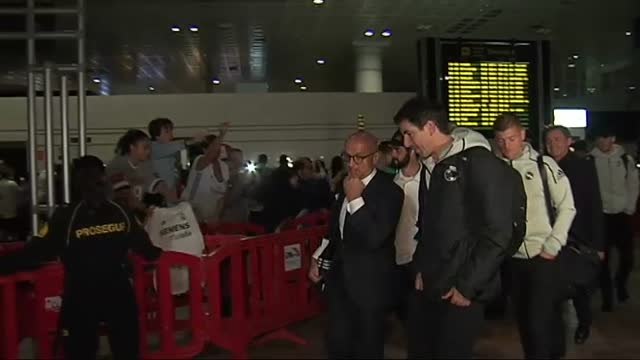 Calurosa bienvenida al Real Madrid en Barcelona