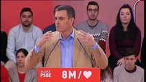 Sánchez carga contra las derechas tras la masiva manifestación del 8M