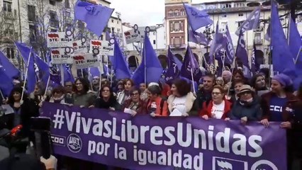 Concentración en Logroño con motivo del Día de la Mujer