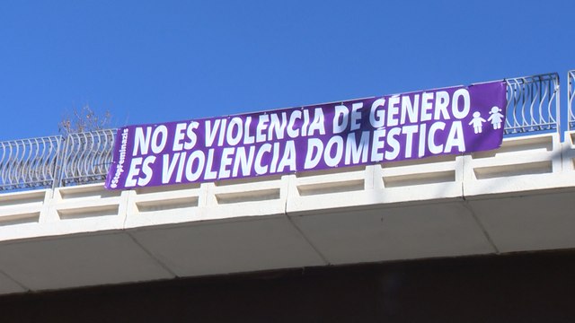 Carteles contra la denominación de violencia de género