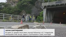 At least 21 people injured after earthquake hits northwestern Japan