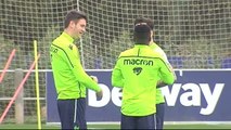 El Levante sigue preparando el partido ante el Villarreal ya con Toño García en los entrenamientos