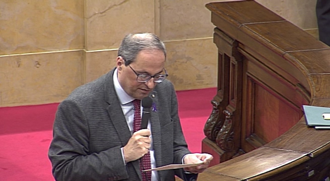 Torra: "Ha mutado de juicio fake a juicio de la vergüenza"
