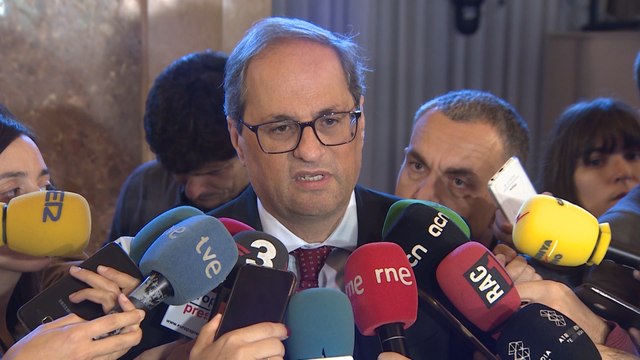 Torra: Es una infamia. Es un juicio contra 2,3 millones de catalanes
