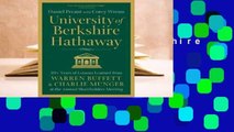 University of Berkshire Hathaway: 30 Years of Lessons Learned from Warren Buffett & Charlie