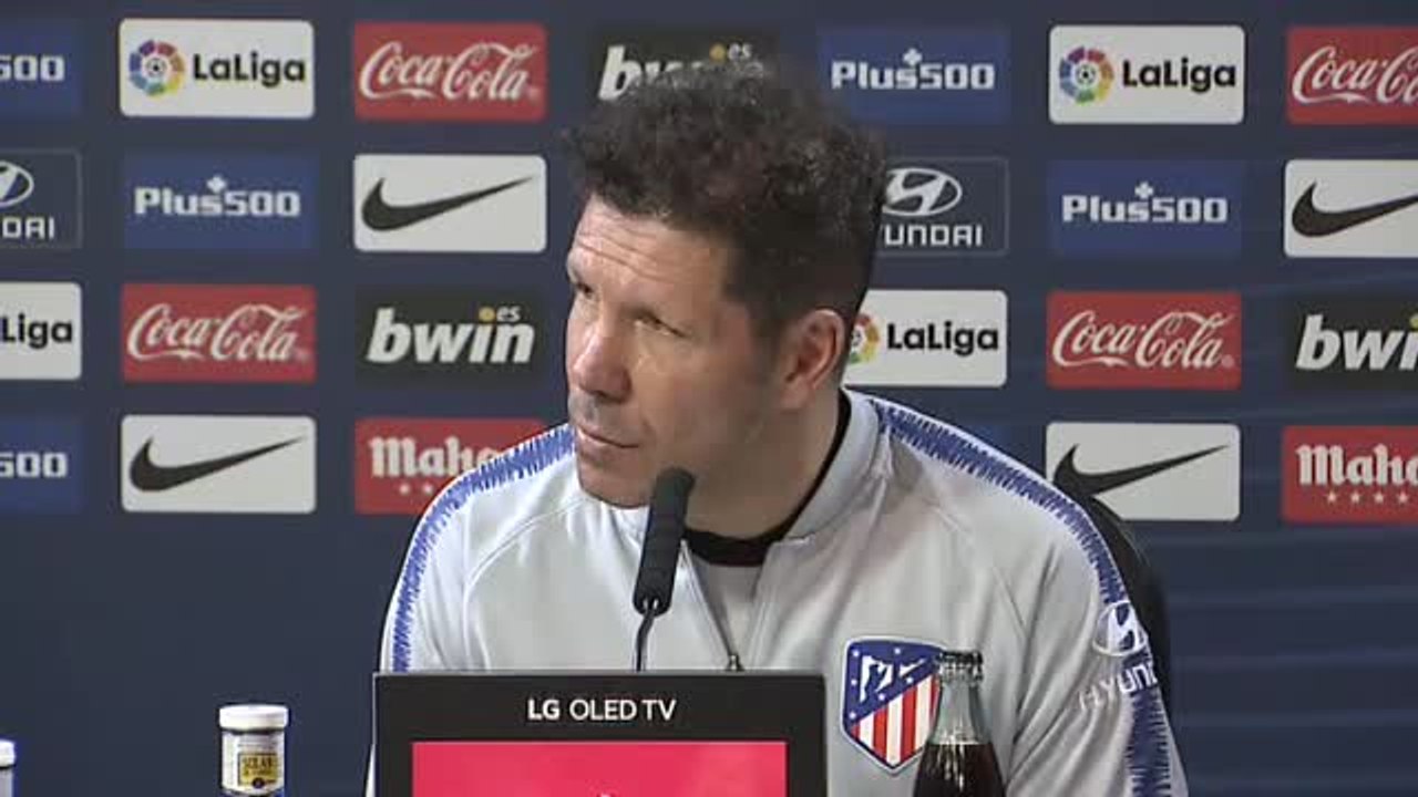 Simeone sobre el clásico: "Lo que le interesa al aficionado del Atlético de Madrid es que gane el Atlético de Madrid"