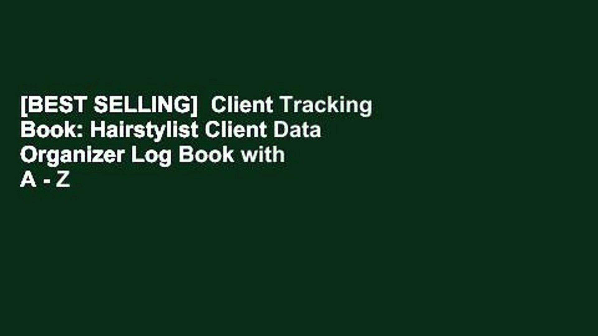 Best Selling Client Tracking Book Hairstylist Client Data