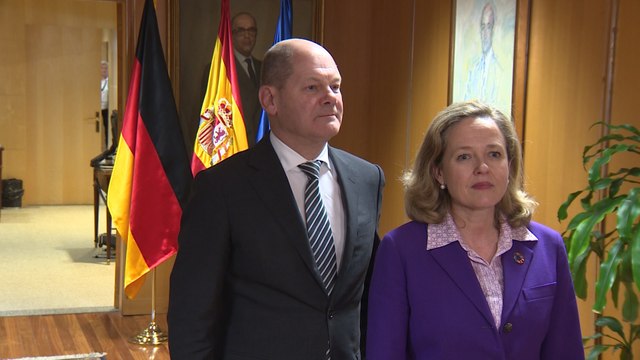 Calviño y el ministro alemán de Finanzas, Olaf Scholz