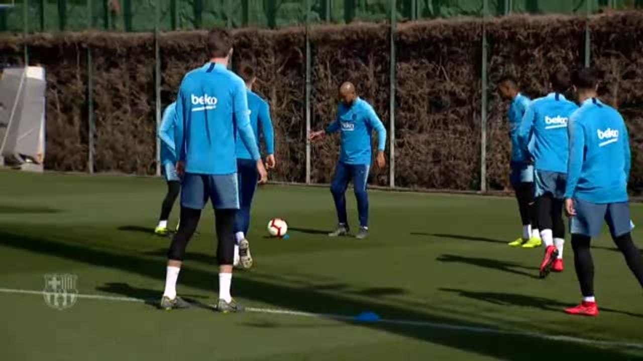 El Barça vuelve a los entrenamientos como finalista de la Copa