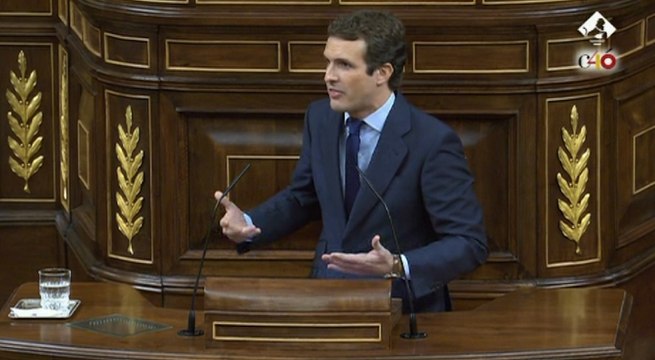 Casado acusa a Sánchez de ser partícipe de un golpe de Estado