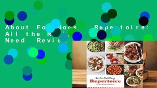 About For Books  Repertoire: All the Recipes You Need  Review
