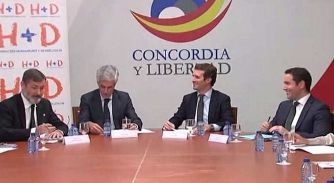 Casado preside la reunión del patronato de Fundación Concordia y Libertad