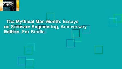 The Mythical Man-Month: Essays on Software Engineering, Anniversary Edition  For Kindle