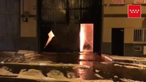 Arde una nave industrial en Humanes (Madrid)