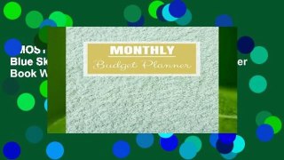 [MOST WISHED]  Monthly Budget Planner: Blue Sky Cloth Surface Design Budget Planner Book With