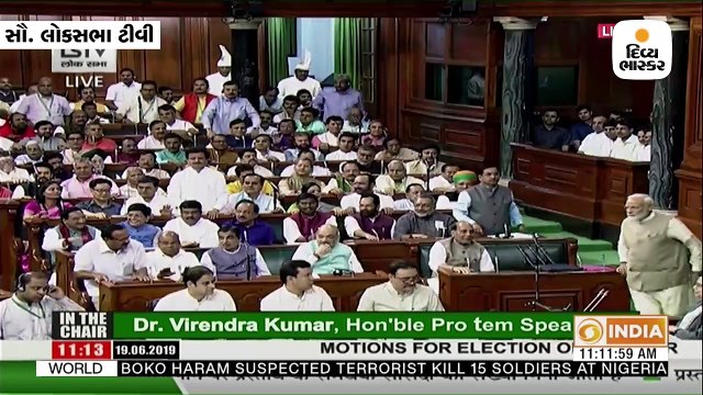 ઓમ બિરલા સ્પીકર પદે ચૂંટાયા, મોદી જાતે તેમને ચેર સુધી લઈને આવ્યા