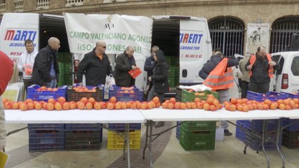 Miles de naranjas gratis contra la "falta de gestión"