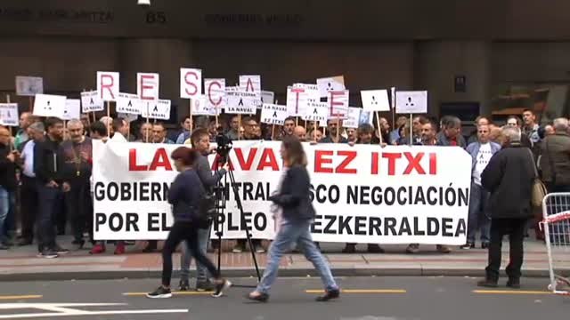 Protesta de los trabajadores de La Naval