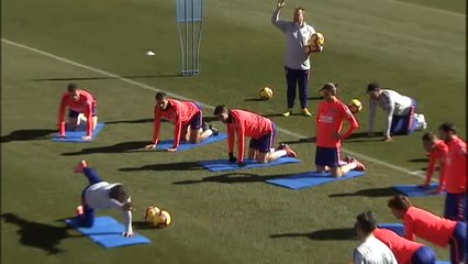 Simeone sigue preparando el partido de Liga ante el Rayo