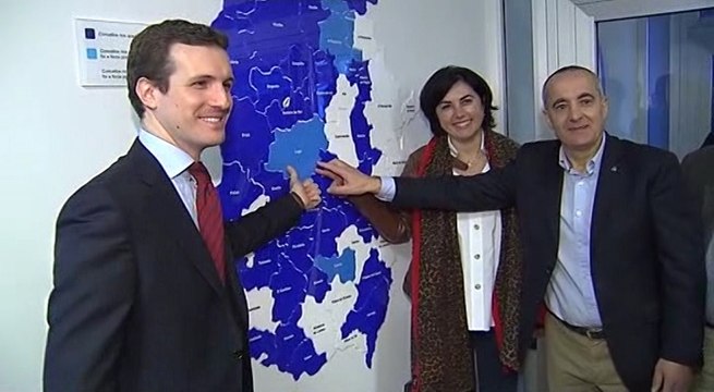 Pablo Casado participa en un acto político en Galicia