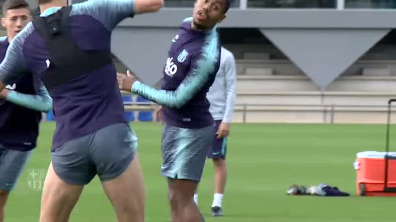 El Barça recupera a todos los internacionales en el penúltimo entrenamiento de la semana