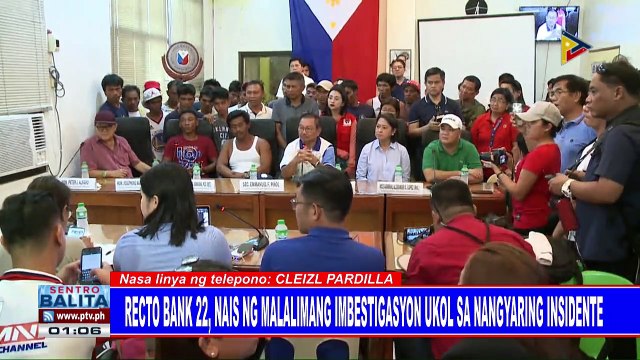 Recto Bank 22, nais ng malalimang imbestigasyon ukol sa nangyaring insidente