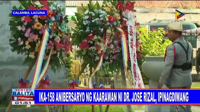 Ika-158 anibersaryo ng kaarawan ni Dr. Jose Rizal, ipinagdiwang