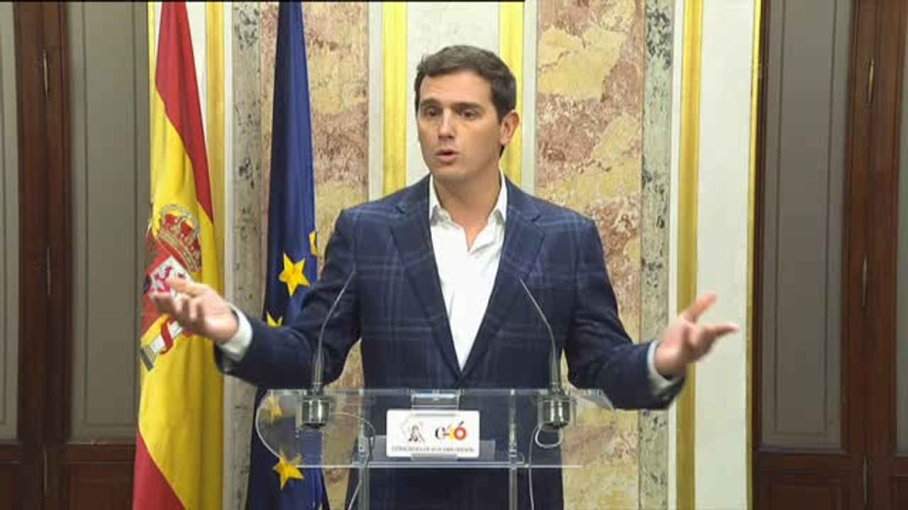 Rivera pide a Sánchez que convoque elecciones "cuanto antes"