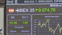 El Ibex 35 se queda a las puertas de los 9.100 puntos