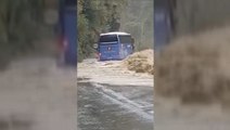 Así fue el recorrido de un autobús durante la riada de Girona