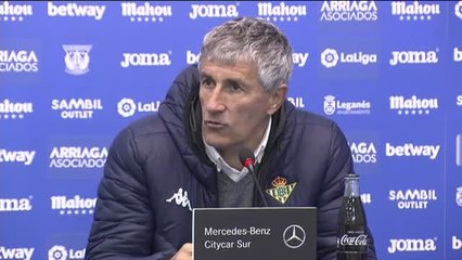 Quique Setién arremete contra el Leganés: "Por eso están ahí abajo"