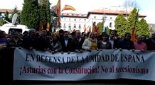 Centenares de personas se reúnen en Oviedo para reivindicar la unidad de España