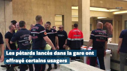 Les pompiers de Bruxelles manifestent à la gare Centrale