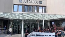 Concentración de apoyo a los acusados de impedir el desahucio de Argumosa (Madrid)
