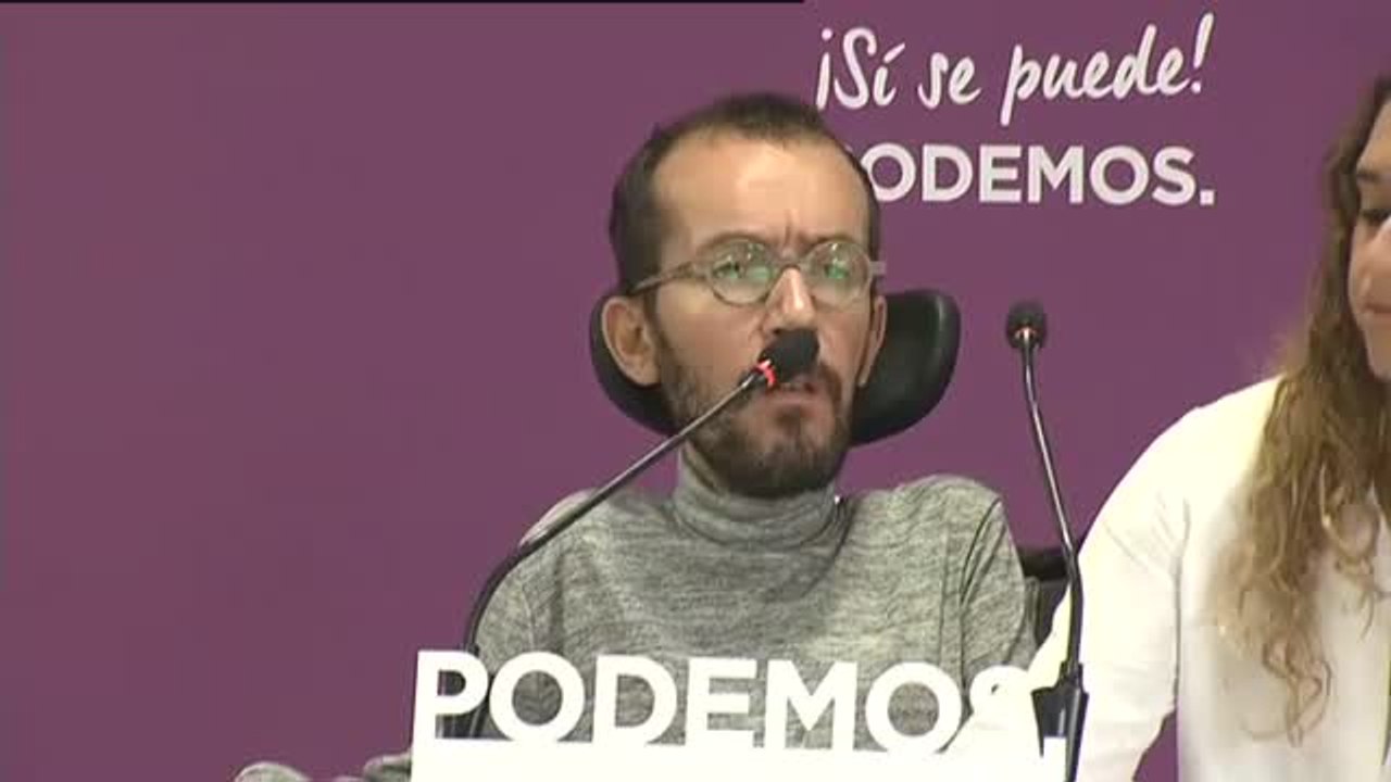 Podemos "no contempla" un escenario en el que los PGE no se aprueben