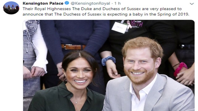 Harry y Meghan anuncian que están esperando su primer hijo