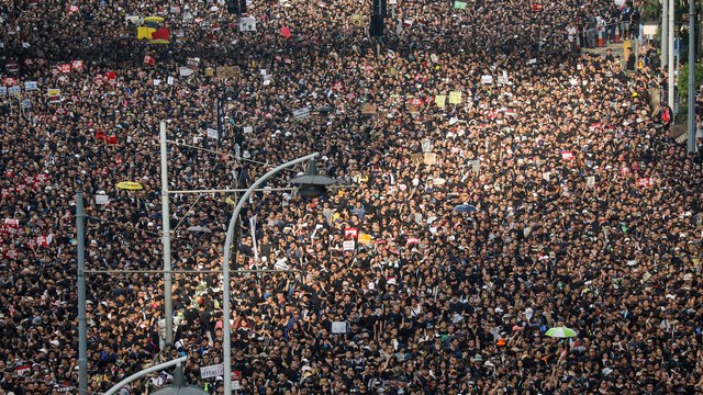 Hong Kong’s largest protests according to organisers’ estimates