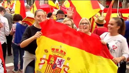 Barcelona sale a la calle para celebrar el Día de la Hispanidad