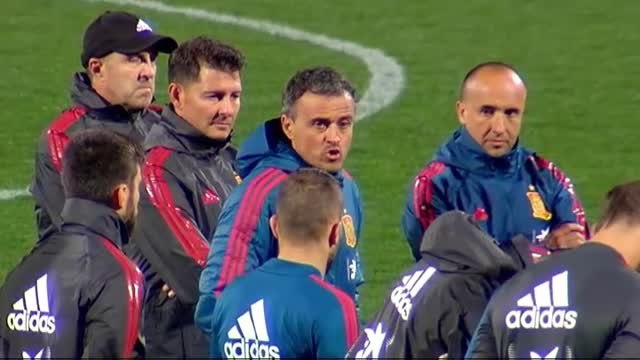 La selección española realiza el último entrenamiento en Malta