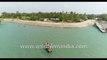 360 degree beaitiful  4kAerial shot of authentic wooden boat , fishing in the Datta River , Sundarban , Bay Of Bengal, West Bengal, India