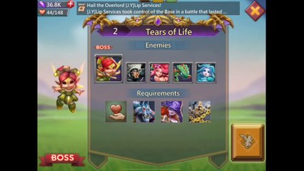 Lords Mobile - Bloodlust - Stage 2 - Tears of Life