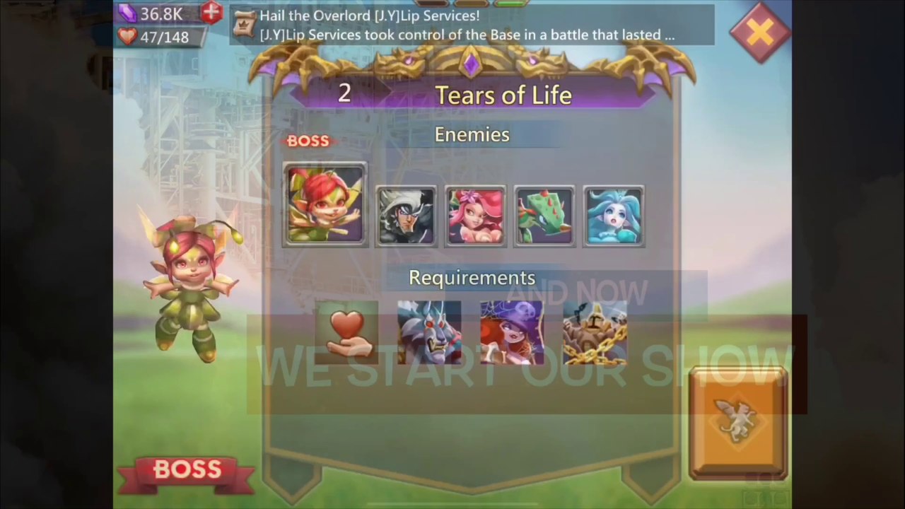 Lords Mobile - all heroes survived - Bloodlust - Stage 2 - Tears of Life